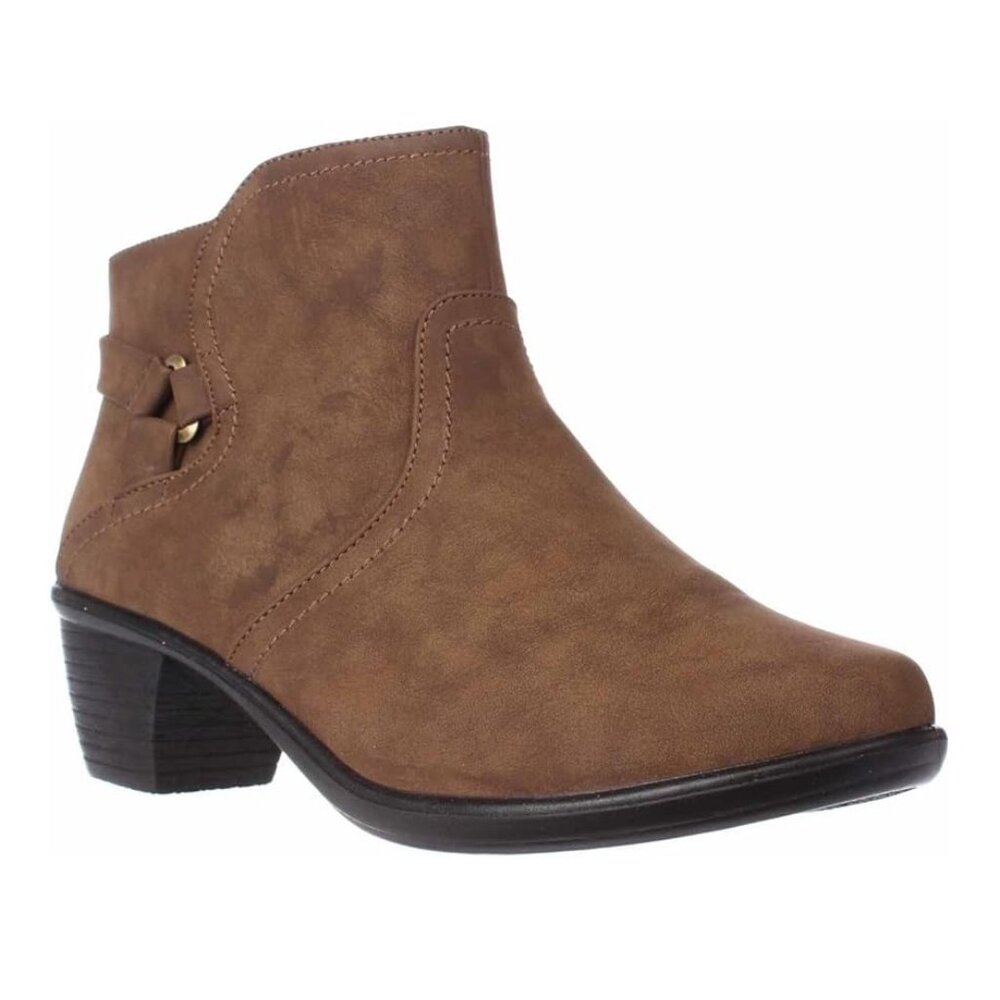NiB Easy Street Women's Dawnta Heeled Walking Boots Brown Size 8 W $85 RY1256